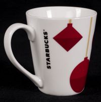 Starbucks Holiday 2012 Christmas Red Gold Ornaments Coffee Mug